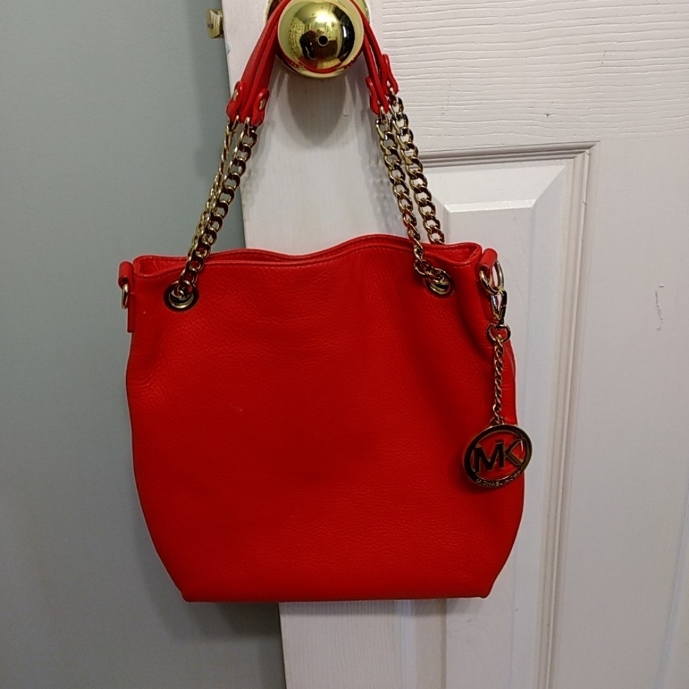 Red Michael Kors Handbag